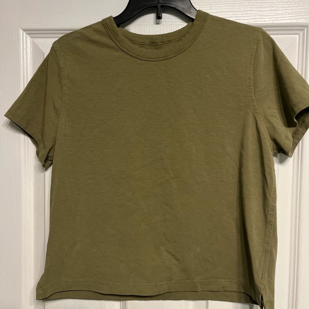 lululemon athletica Olive Green Crop Tee all yours
